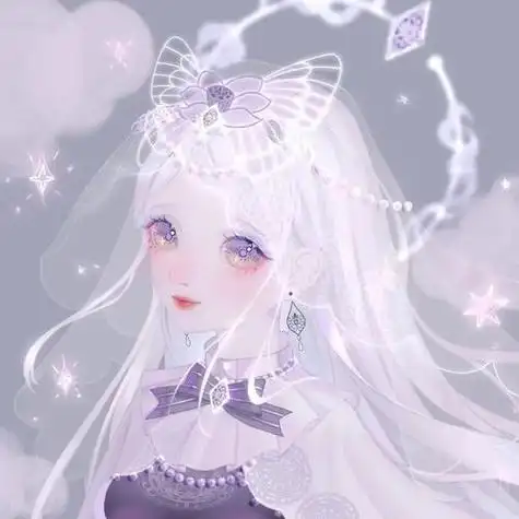 可爱仙气动漫女生头像世事千帆过前方终会是温柔和月光