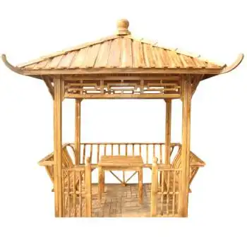 悟辉 亭子户外凉亭庭院实木制亭仿古四角亭子花园简易碳化防腐木屋