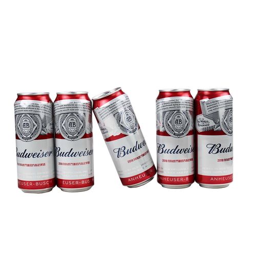 啤酒budweiser百威小麦醇正500ml5瓶大拉罐国产黄啤酒啤酒
