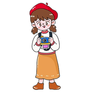 mbe插画风格卡通扁平复古闪光灯拍立得卡通线条拍立得手绘线稿相机