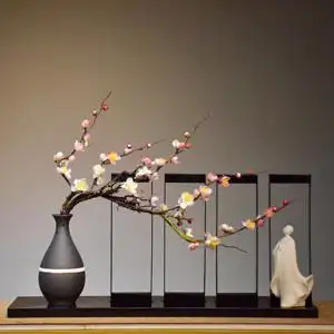 新中式古典陶瓷复古花瓶中国风禅意插花摆件客厅玄关茶室家居装饰