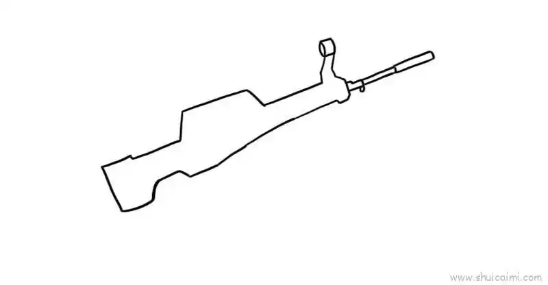 m416突击步枪儿童画怎么画 m416突击步枪简笔画简单又好看