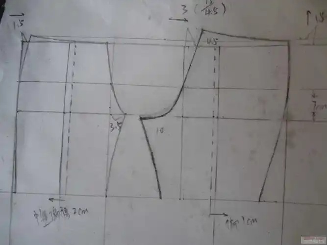 主题讨论女式合体短裤制版图既修改后图附数据