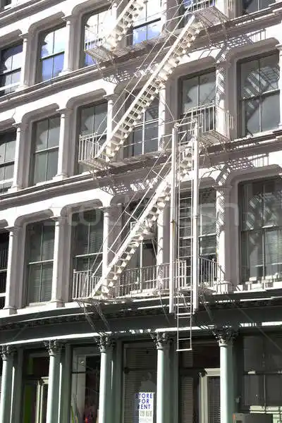 商业照片: 火· 逃生 ·老· 房子 · 城市 · 背景