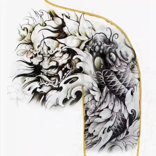 鲤鱼般若主题-半甲tattoo