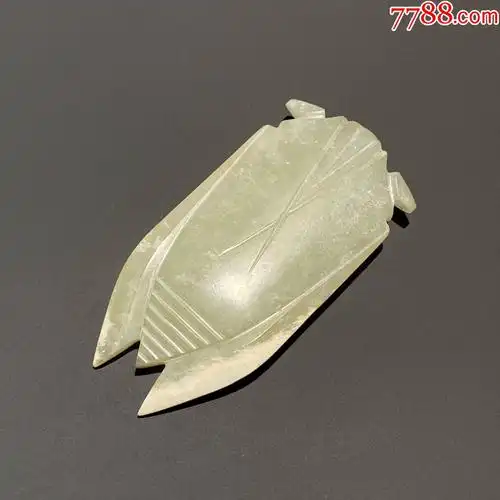 汉八刀玉蝉战汉玉佩蝉冠蝉琀蝉精品古玉配饰白玉蝉挂件