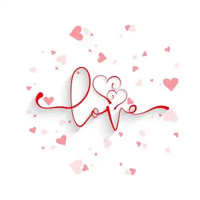 粉红love爱心设计