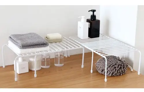 收纳整理架,置物架-日式置物架收纳厨房分层多层铁艺架白色料架碗锅架