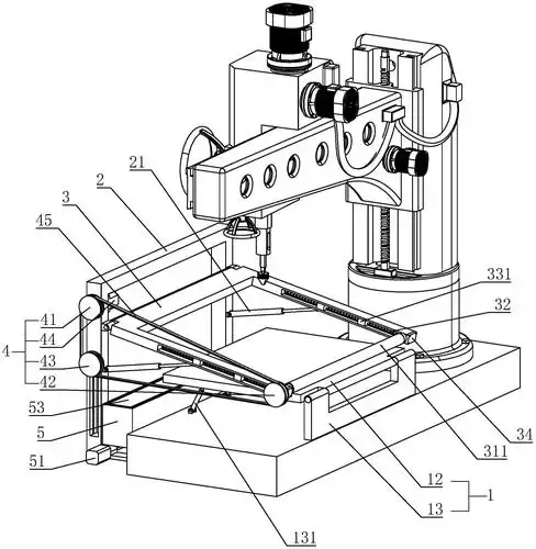 摇臂钻床的碎屑清理装置