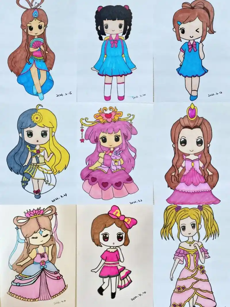 叶罗丽简笔画临摹合集(二) 喜欢的小可爱,翻看之前的笔记,有超详细