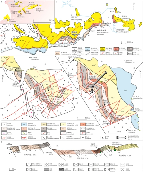 地形图寒武纪地质图地质地形图兴城地区地质图夹山地区地质图地层图