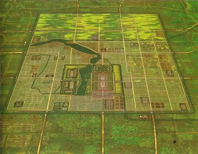 元大都复原图   因为忽必烈时代,四处征伐几乎