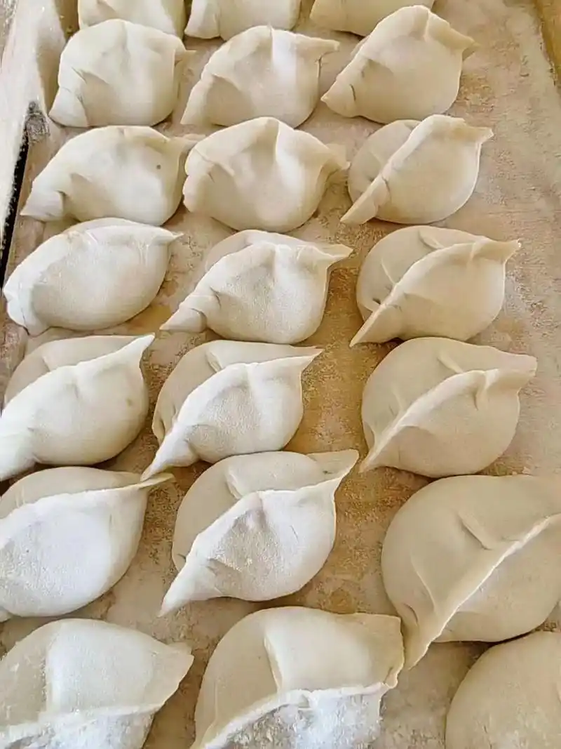 今天咱家主食添新品,"手工水饺"饺子食材