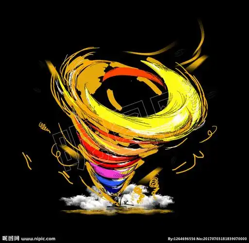 龙卷风手绘图片