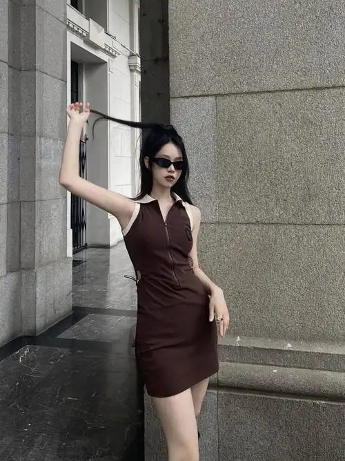 gracechow美式复古镂空连衣裙