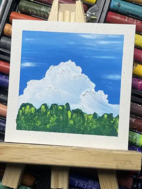 新手油画棒风景画教学