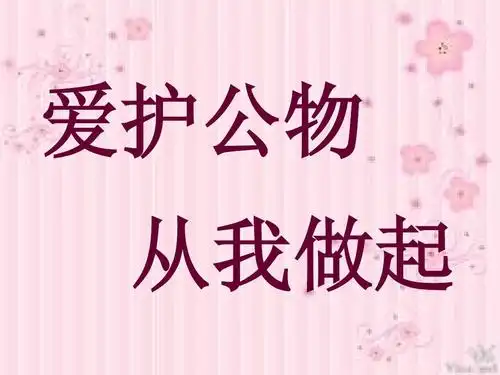 爱护公物,从我做起