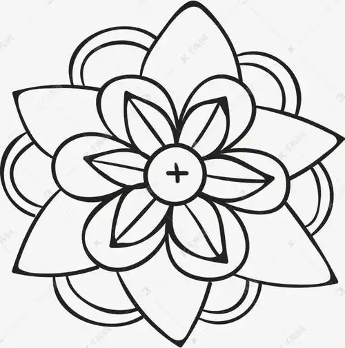 曼陀罗简笔画的照片
