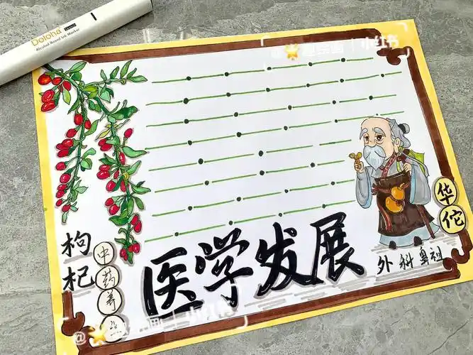 关于医学发展的手抄报,可用于华佗介绍,中草药91等主题9015:多