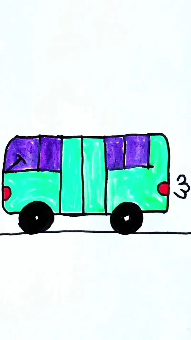 🚌公交车简笔画教程🚌.