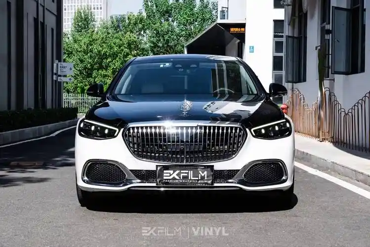 奔驰s480-ek改色膜黑白双拼,展现个性,彰显品味