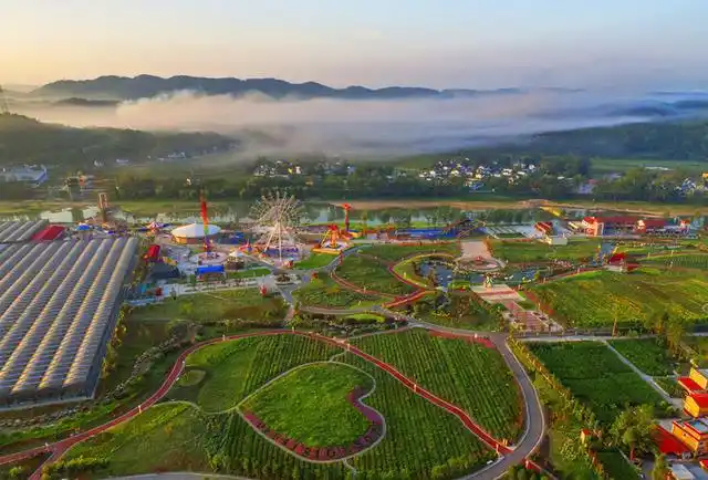 春节就去江油百年好合爱情谷坐浪漫小火车感受花开四季