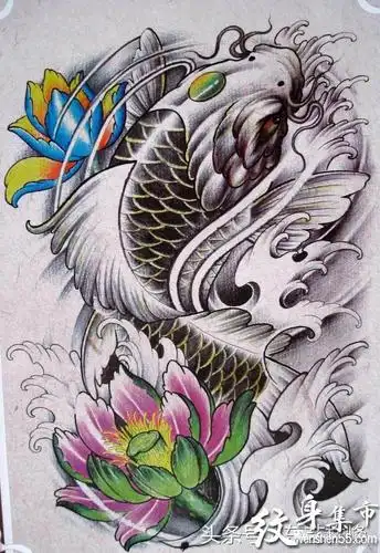 鱼纹身鱼纹身手稿鱼纹身手稿图案