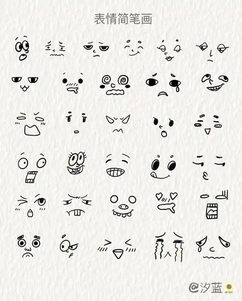 可爱表情简笔画1