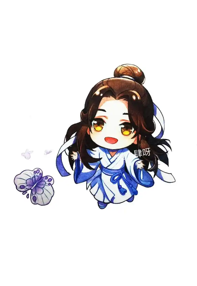 【彩铅】天官赐福q版谢怜(过程图版)天官赐福,百无禁忌 第二 - 抖音