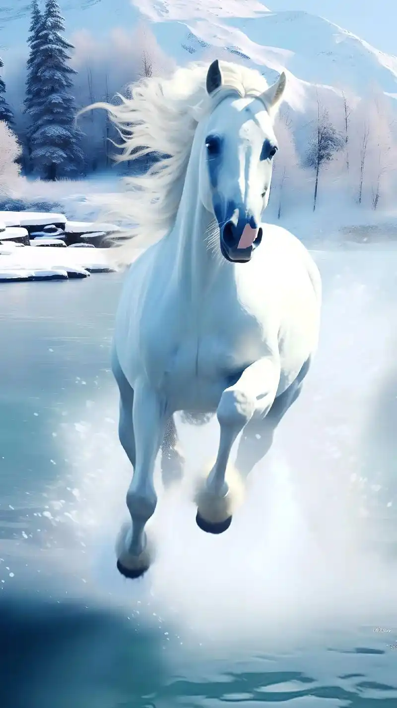 骏马雪地奔跑,不仅仅是一次奔跑,更是一种精神的象征.它告诉我 - 抖音