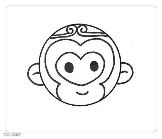 简笔画孙悟空的身体和头