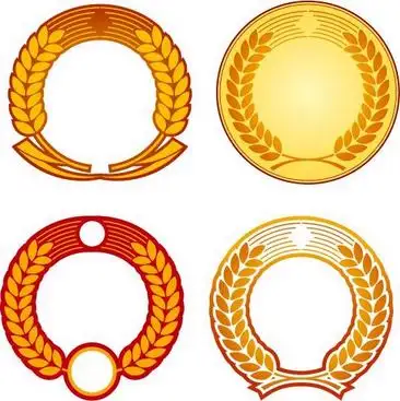 麦穗徽章矢量素材