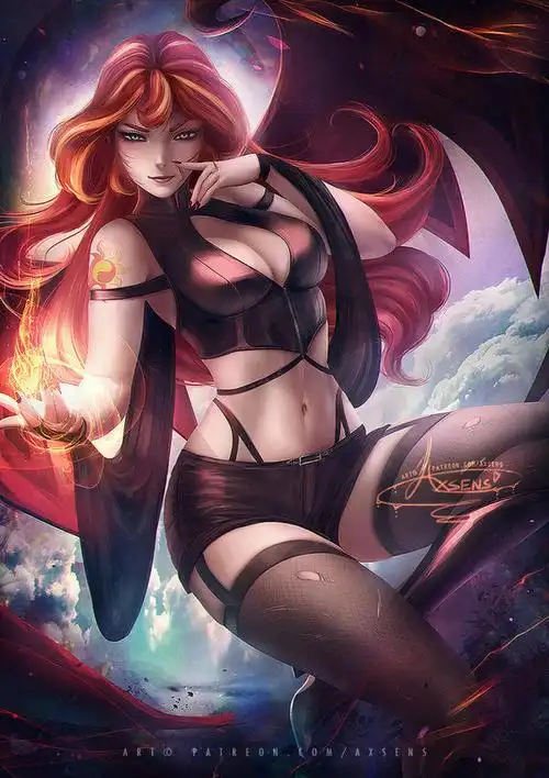 axsens梦幻女孩人物插画作品