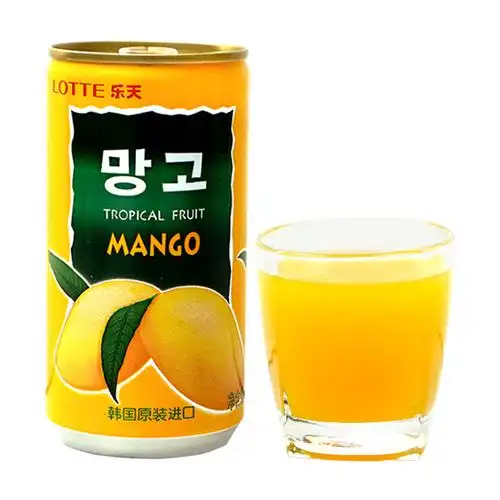 lotte韩国进口乐天芒果汁饮料180ml甜口味果味饮料罐装
