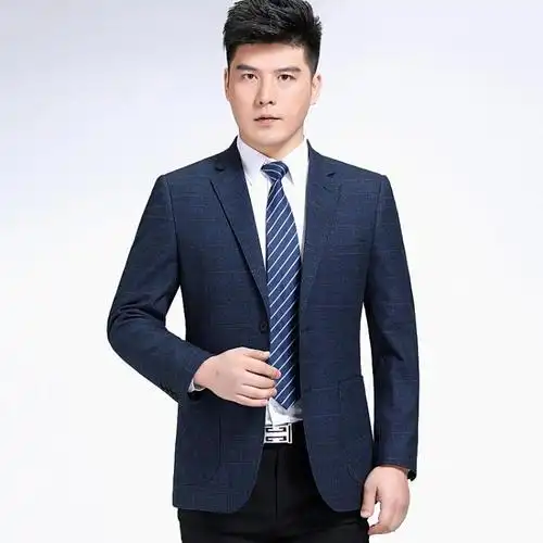 2018秋冬新品男士商务休闲西服中年修身便装西装单排扣单西装批发
