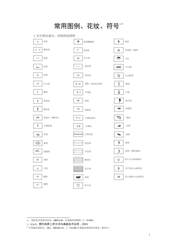 地质填图常用图例
