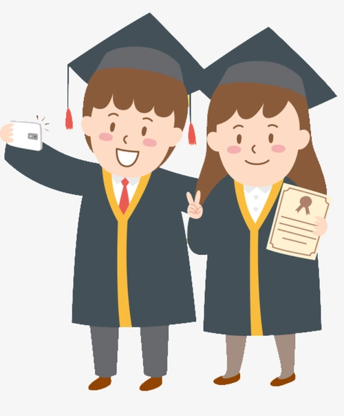 手绘人物插图毕业季毕业生自