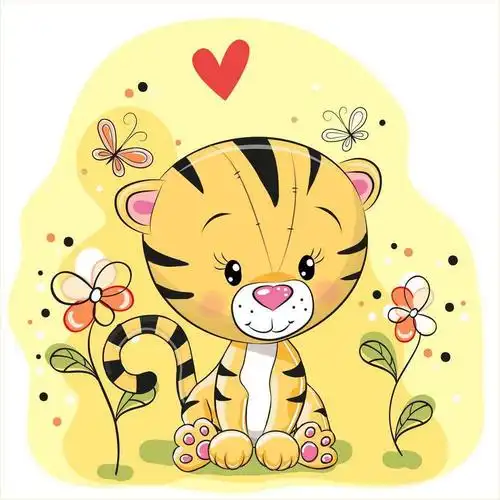 萌萌哒小老虎简笔画超萌可爱小老虎简笔画