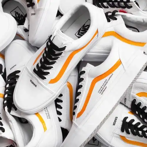 coutiexvans联名白橙小白帆布鞋