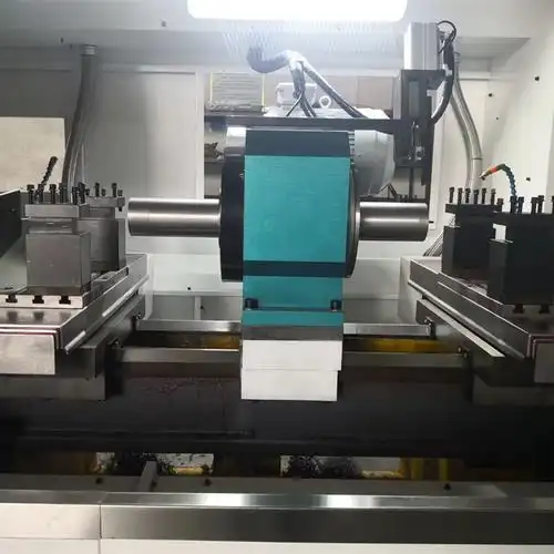 双头卧式数控车床 托辊轴双端卡簧槽机床 实惠的双头数控车床