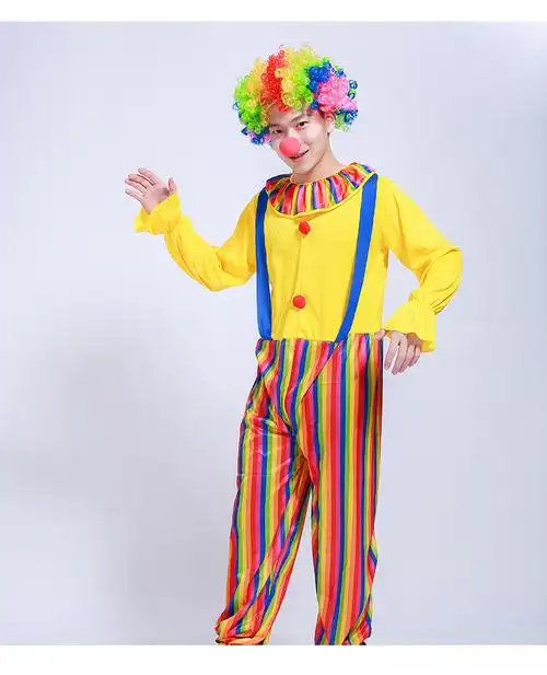 现货万圣节小丑服装 成人小丑服饰男女马戏团表演服节日演出装扮
