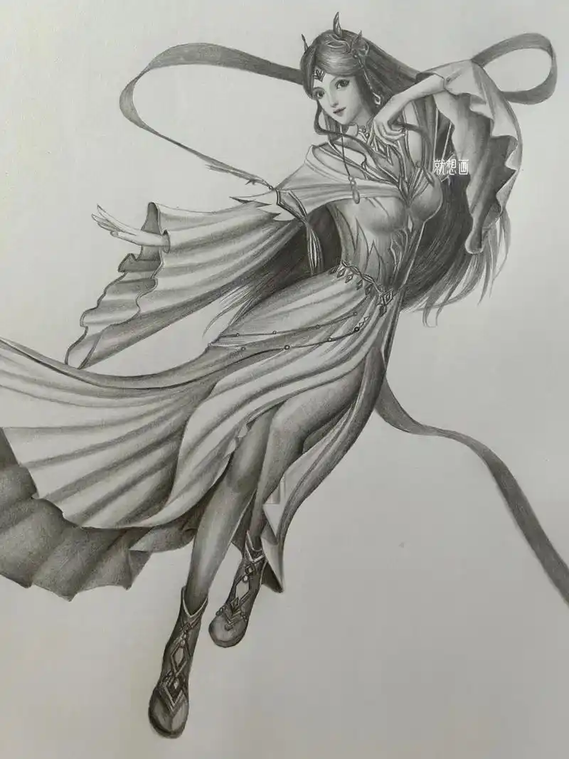 画画～77绘画过程一张91好喜欢93# - 抖音