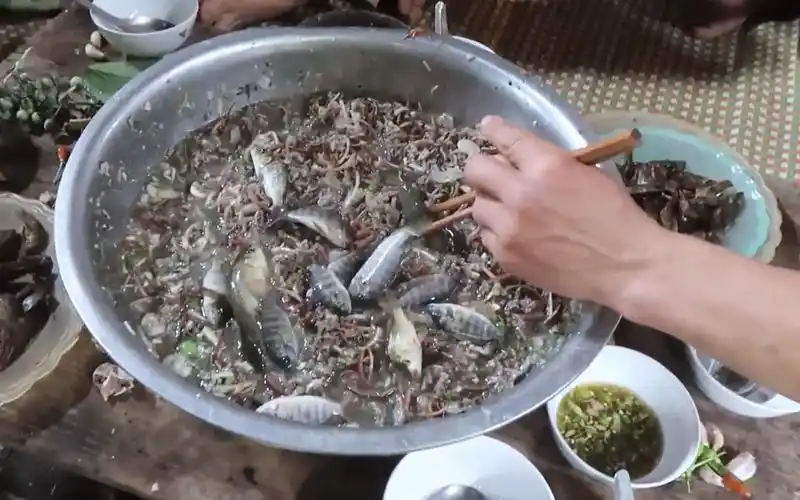 越南重口味"鱼生",直接把小鱼整条生吃