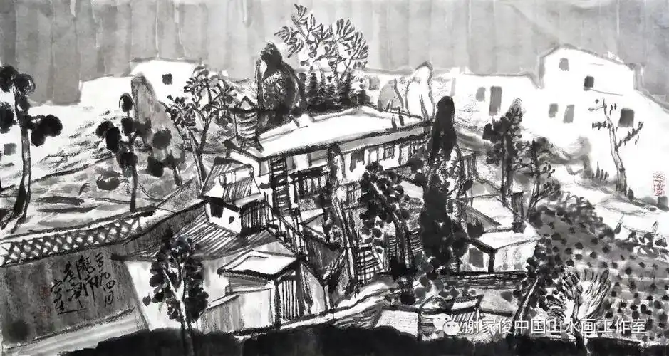 第六届谢家俊山水画工作室春季写生陇南黄品中