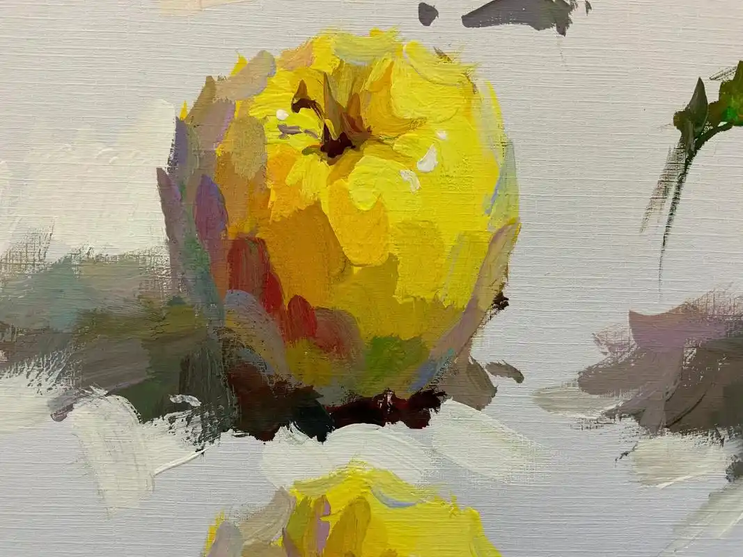 水粉单体#苹果的画法#一起学画画 #色彩静物教学  - 抖音