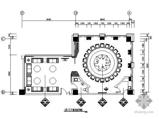 中餐厅包间装修图(平面)-室内节点详图-筑龙室内设计论坛