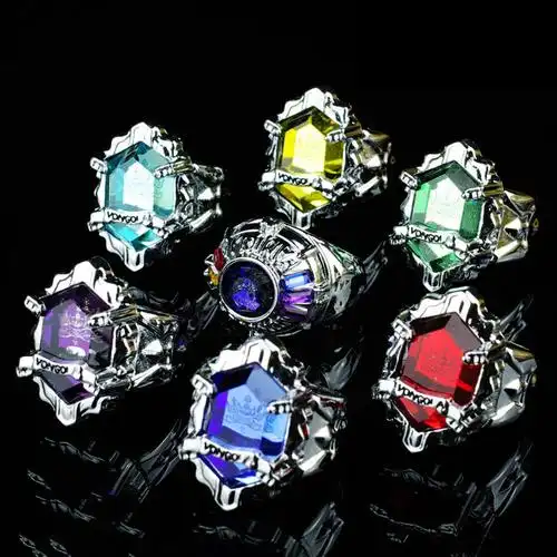 家庭教师彭格列戒指 动漫戒指指环彭格列西蒙玛雷地狱戒指指环ver周边