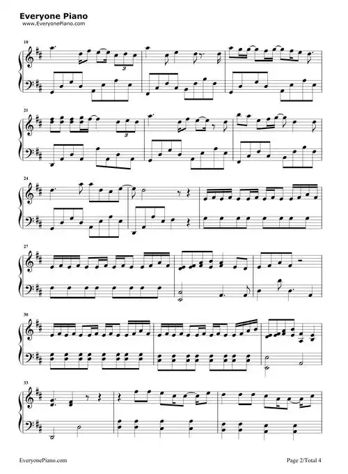 房间-刘瑞琪五线谱预览2-钢琴谱文件(五线谱,双手简谱,数字谱,midi