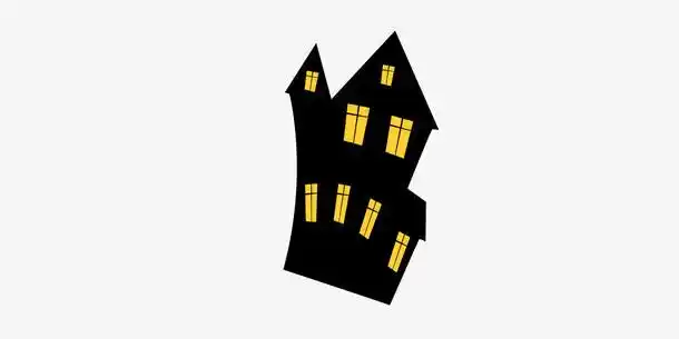 卡通手绘小黑屋素材免费下载_觅元素