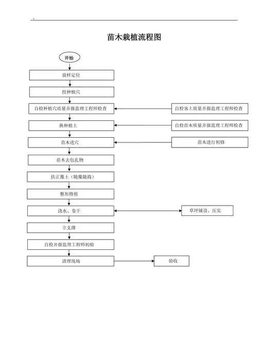 苗木栽植流程图word版